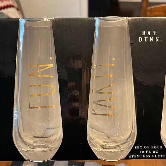 Rae Dunn Stemless Champagne Flutes - Picture 2 of 3